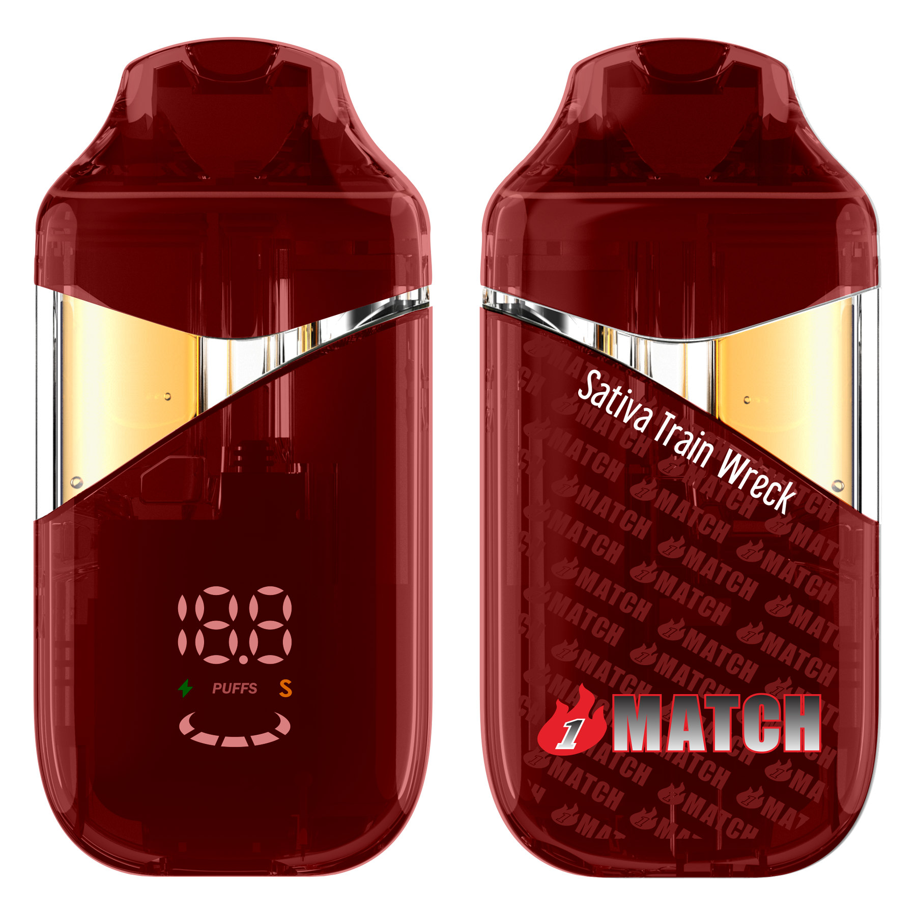 1Match 2.2g Vape - Train Wreck (Sativa) - Image 2