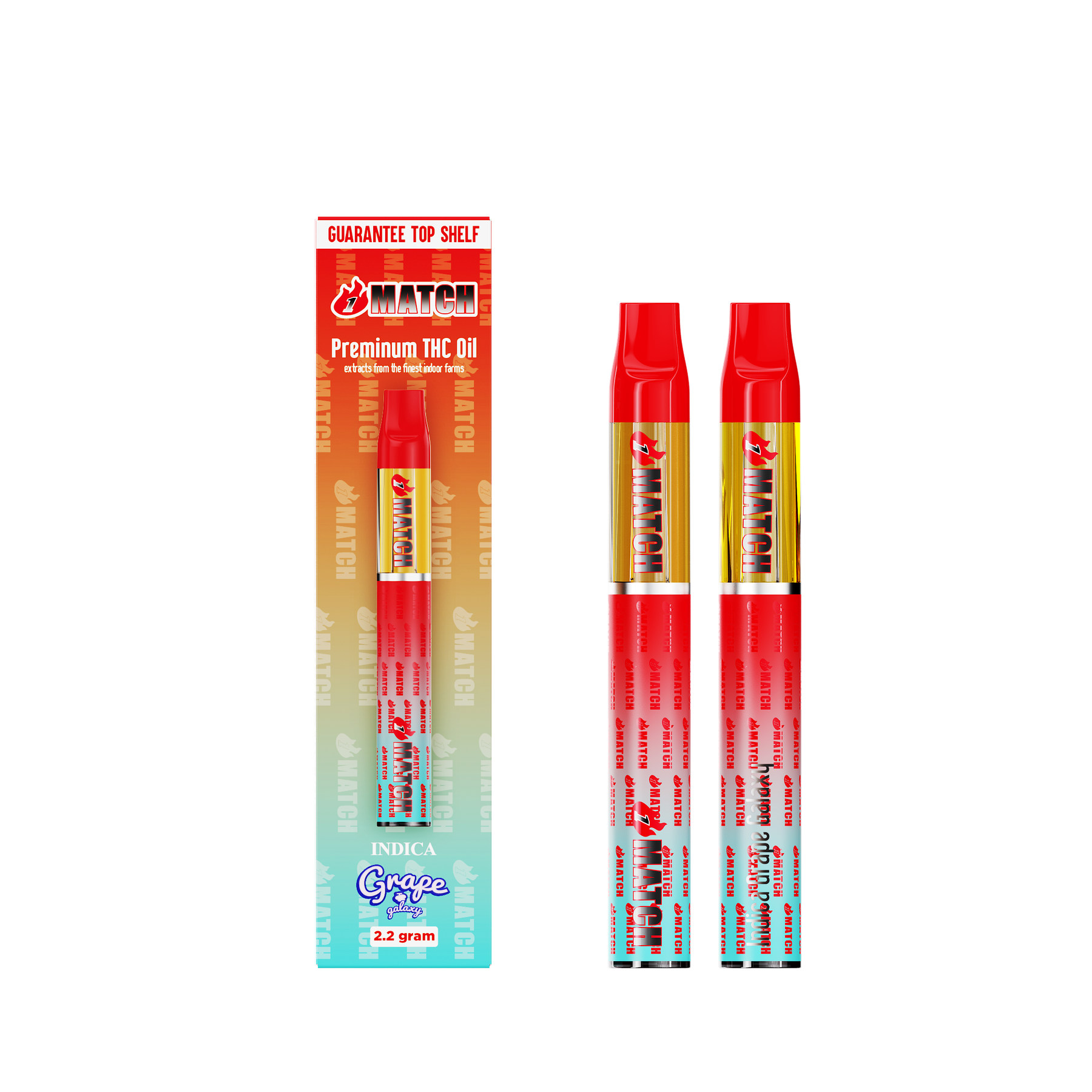 1Match DCA 2.5g Vape Pen - Grape Galaxy (Indica)