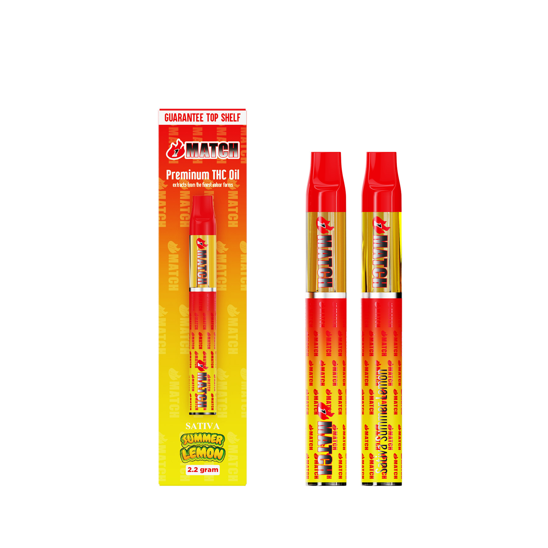 1Match DCA 2.5g Vape Pen - Summer Lemon (Sativa)