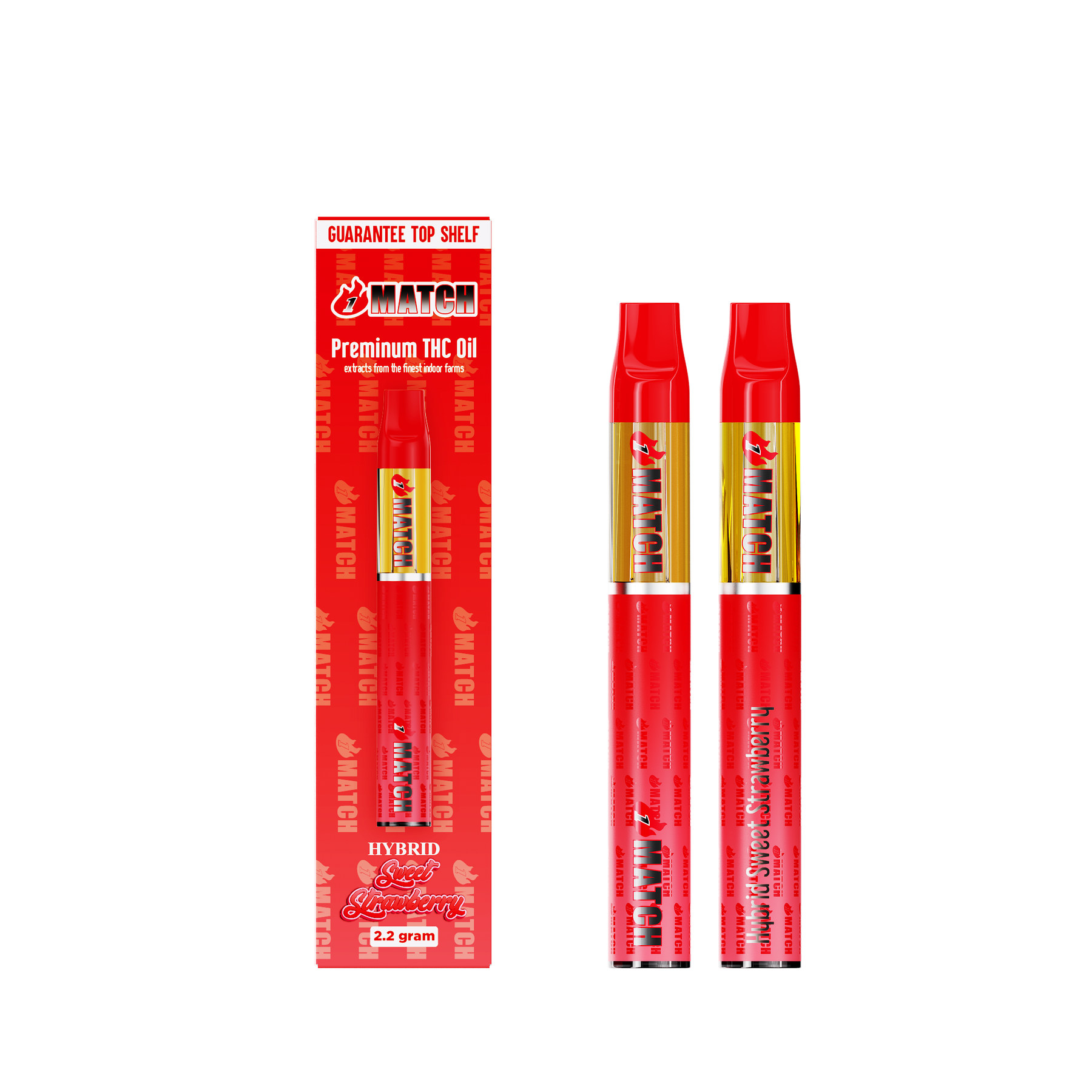 1Match DCA 2.5g Vape Pen - Sweet Strawberry (Hybrid)